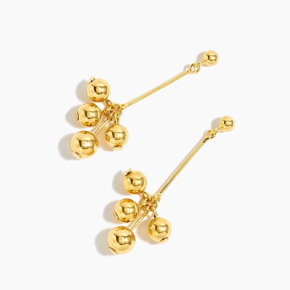 J‎ Crew Demi-fine 14k Vermeil "Pearl" Drop Earrings